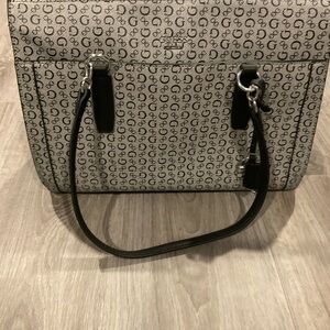 Guess Monogram Black and Gray Shoulder Bag